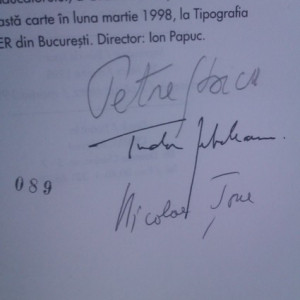 Georg Trakl - Sebastian in vis/Sebastian im Traum (editie bilingva romana-germana, cu autograful traducatorului - Petre Stoica, al ilustratorului - Tudor Jebeleanu si al ingrijitorului editiei - Nicolae Tzone)