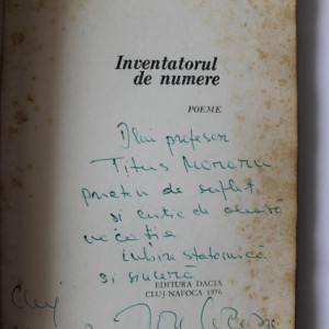 Ion Cocora - Inventatorul de numere (cu autograf)