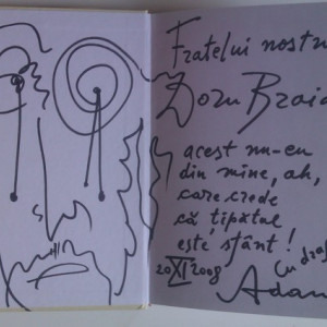 Adam Puslojic - Asimetria durerii (cu autograf si autoportret realizat de autor)