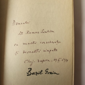 Bazil Gruia - Efigiile riscului (cu autograf)