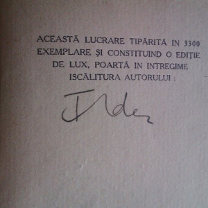 F. Aderca - Marturia unei generatii (cu autograf, editie interbelica)
