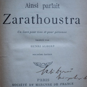 Friedrich (Frederic) Nietzsche - Ainsi parlait Zarathoustra (editie hardcover)