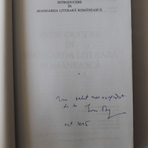 Ion Pop - Introducere in Avangarda literara romaneasca (cu autograf)