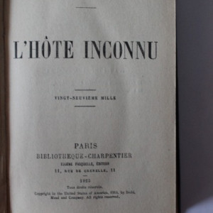 Maurice Maeterlinck - L'hote inconnu (editie hardcover, interbelica, frumos relegata)