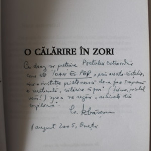 Gheorghe Izbasescu - O calatorie in zori (cu autograf si scrisoare notata pe volum)