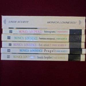 Monica Lovinescu - Unde scurte (editie completa, din care 3 cu autograf) Unde scurte, Seismograme, Posteritatea contemporana, Est-estice, Pragul, Insula serpilor) (6 vol.)