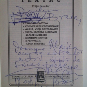 George Genoiu - Teatru (cu autograf)