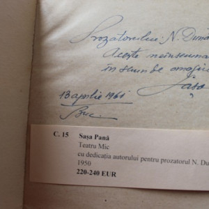 Ilarie Voronca - Poeme (cu autograful lui Sasa Pana)