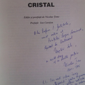 Ion Vinea - Moartea de cristal (cu autograful lui Nicolae Tone)