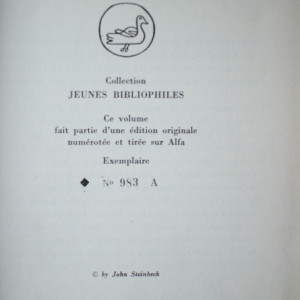John Steinbeck - Nuits sans lune (editie hardcover, bibliofila, in limba franceza)