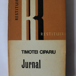 Timotei Cipariu - Jurnal (cu autograful Mariei Protase)