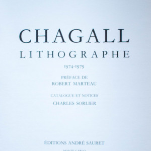 Charles Sorlier - Chagall Lithographe V. 1974-1979 (editie hardcover, in limba franceza, in etui special)