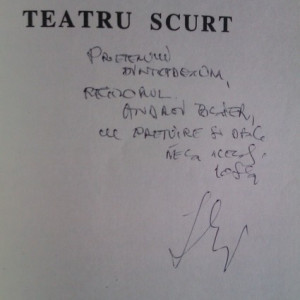 Iosif Naghiu - Teatru scurt (cu autograf)
