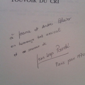 Jean-Loup Passek - Pouvoir du cri (cu autograf)