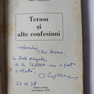 Aurel Gurghianu - Terasa si alte confesiuni (cu autograf)