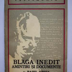 Bazil Gruia - Lucian Blaga inedit - amintiri si documente