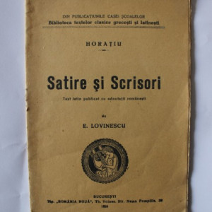 Horatiu - Satire si scrisori (editie interbelica)