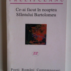 Nicolae Prelipceanu - Ce-ai facut in noaptea Sfantului Bartolomeu