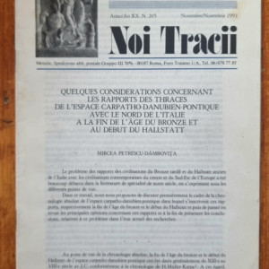 Noi Tracii - Anno/An XX. N. 205 - Novembre/Noiembrie 1991