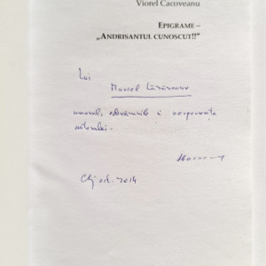 Viorel Cacoveanu - Epigrame. ”Adrisantul cunoscut!!” (cu autograf)