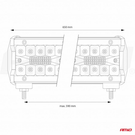 Proiector LED - 160LED 650x74 540W
