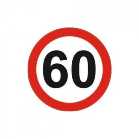 Indicator limitare viteza autocolant 60 km/ora