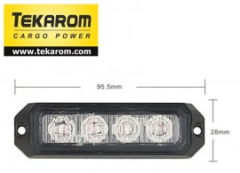 STROBOSCOP 4 led-uri lumina portocalie