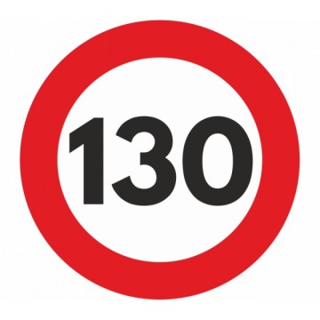 Indicator limitare viteza autocolant 130 km/ora Ø12