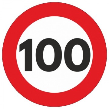 Indicator limitare viteza autocolant 100 km/ora Ø12