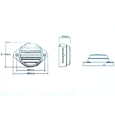 Lampa Led rotunda rosie 12V