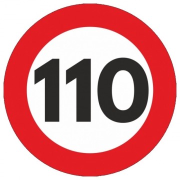 Indicator limitare viteza autocolant 110 km/ora Ø12