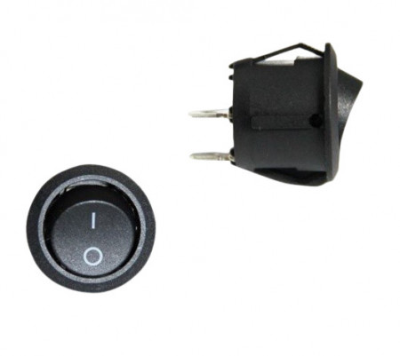 Intrerupator auto rotund cu 2 pozitii Ø 20mm