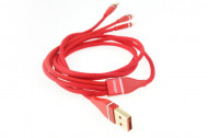 Cablu combinat Iphone/USB C/Micro USB 120cm