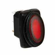 Intrerupator basculant cu lumina Led rosie IMPERMEABIL - 12/24V - LAMPA