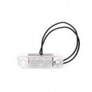 Lampa pozitie 2 leduri ovala alba