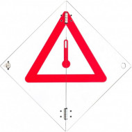 Placa ADR aluminiu - pliabila "Transport substante cu temperatura ridicata"