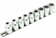 Set de 9 chei tip torx, 1/2" E10-E24 VERKE