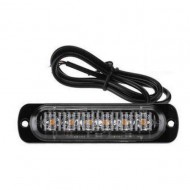 STROBOSCOP SLIM 6 led-uri lumina portocalie 11.5x3 cm