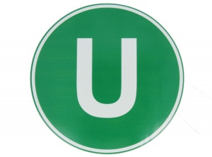 Autocolant camion litera U ⌀22mm