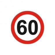 Indicator limitare viteza autocolant 60 km/ora