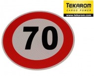 Indicator limitare viteza autocolant 70 km/ora