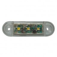 Lampa pozitie ovala alba 3 leduri