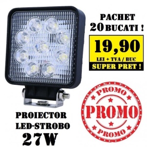 Pachet 20 Proiectoare LED-STROBO patrat 27W