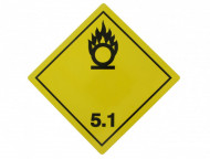 Placa ADR aluminiu - "Pericol Transport substante comburante carburanti clasa 5.1"