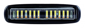 Proiector LED 24W 30° 12-24V lumina alba + portocalie si functie stroboscopica