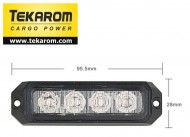 STROBOSCOP 4 led-uri lumina portocalie