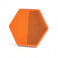 Catadioptru reflectorizant hexagonal portocaliu 66.70 mm