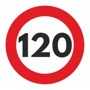 Indicator limitare viteza autocolant 120 km/ora Ø12