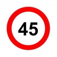 Indicator limitare viteza autocolant 45 km/ora