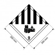 Placa ADR aluminiu - Transport substante obiecte periculoase diverse clasa 9